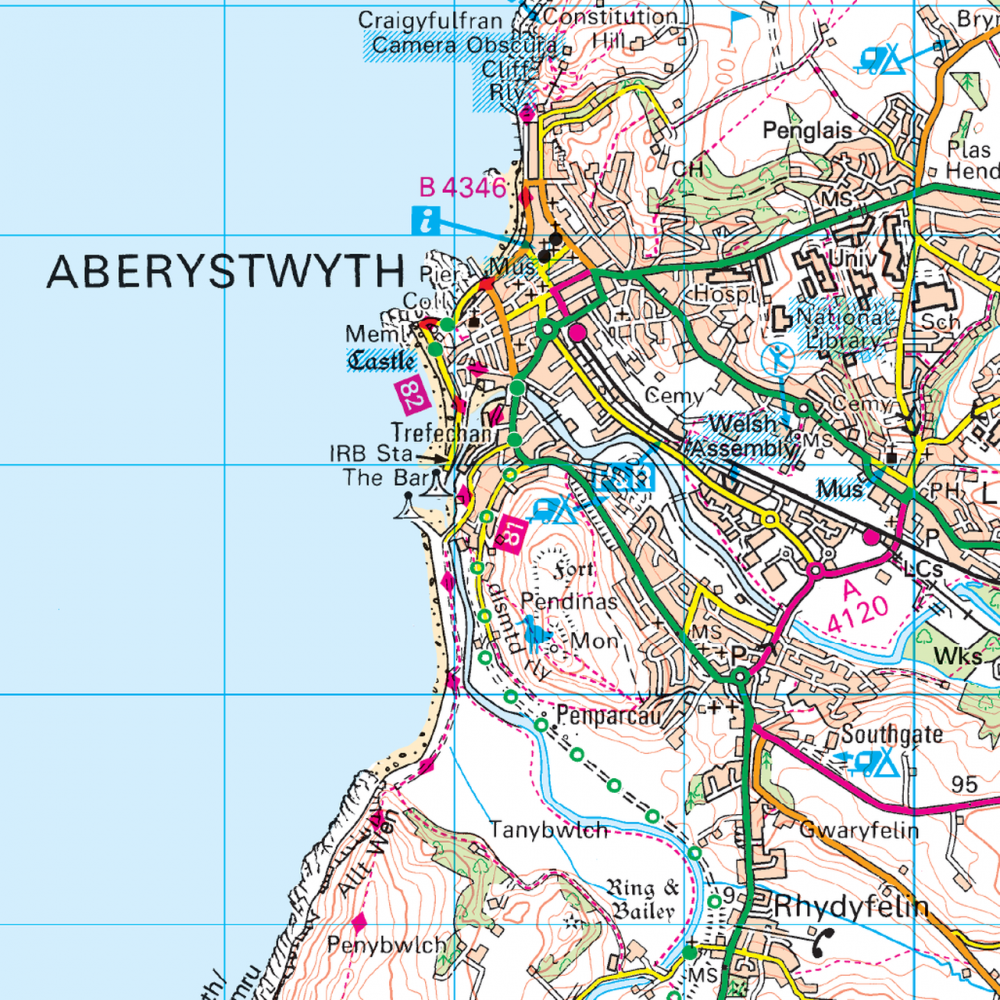 OS135 Aberystwyth Surrounding area
